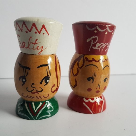 Vintage Other - Wooden Salt & Pepper Shakers
